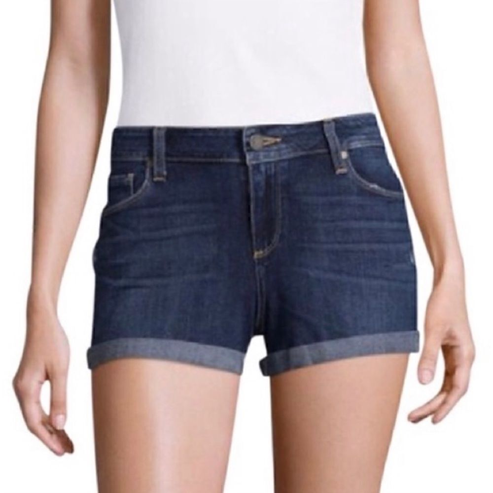 PAIGE Jimmy Jimmy Short Mid Rise Cuffed Denim Shorts in Remington Wash, Size 30 - Picture 6 of 16